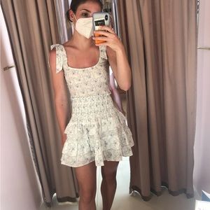 Olivaceous floral two piece set